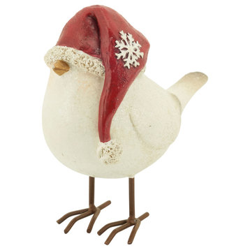 Bird with Santa Hat Home Accent