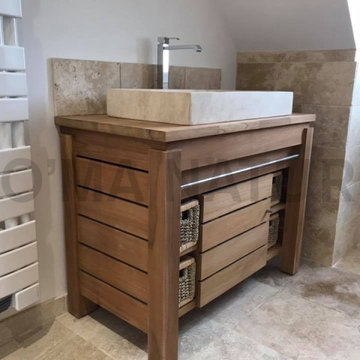 Salle d'eau en Travertin