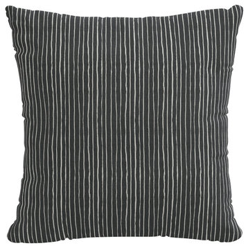 18" Decorative Pillow, Polyester Insert, Brush Stripe Ink