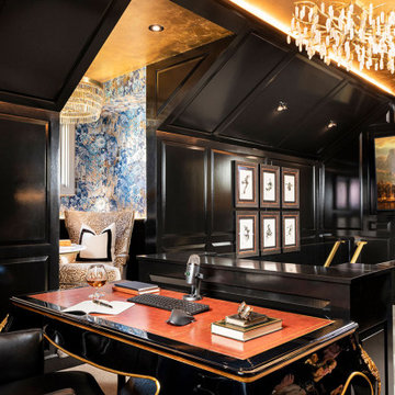 Dark and Moody Hidden Home Office