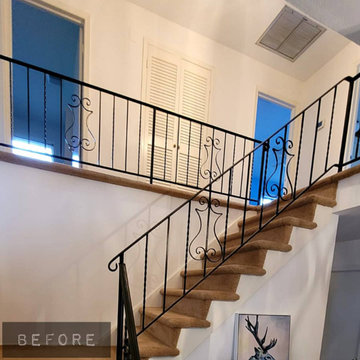 Custom Railing Design - Before and After - Nutmeg Stain by DuraSeal