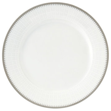 57 Piece Silver Border Porcelain Dinnerware Set-Service for 8-Alyssa