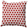 18" x 18" Simple Tulip Design Decorative Indoor Pillow, Red