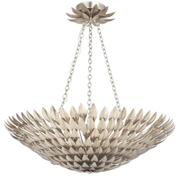 Broche 8-Light 12" Traditional Chandelier in Antique Silver