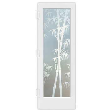 Interior Prehung Door or Interior Slab Door - Bamboo Shoots - Primed - 24" x...