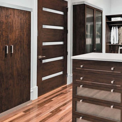 Jeld-Wen W15H Mahogany Door Gunstock Finish Reed Glass - Interior Doors