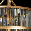 LNC Sara 3-Light Matte Gold Drum Modern/Contemporary Crystal Chandelier