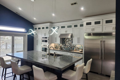 Kitchen - large mediterranean kitchen idea in New York