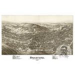 Ted's Vintage Art - Historic Bradford, PA Map 1895, Vintage Pennsylvania Art Print, 12"x18" - Ghosted image on final product not included