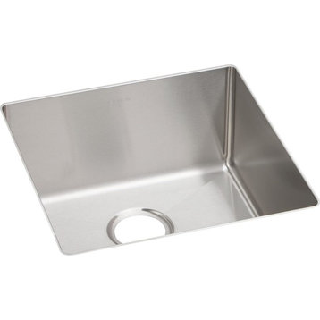 Elkay Crosstown Stainless Steel 1-Bowl Undermount Sink, Polished Satin