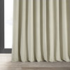 Extra Wide Blackout Velvet Curtain Single Panel, Cool Beige, 100"x120"