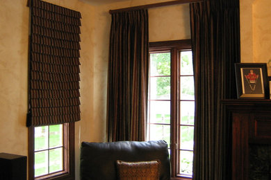Hobbled Roman Valances with Coordinating Drapery