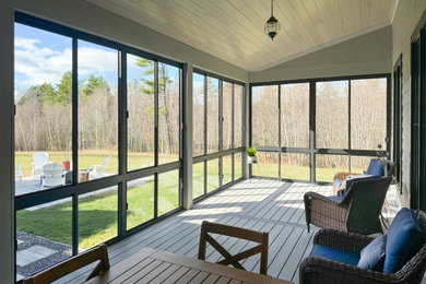 Inspiration for a modern porch remodel in Portland Maine