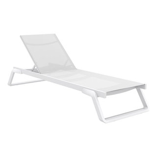 Tropic Sling Chaise Lounge Set of 2 Black Frame Black Sling Contemporary Outdoor Chaise Lounges by Compamia Houzz