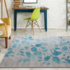 Blue Ivy Contemporary Floral Area Rug, 5'x7'