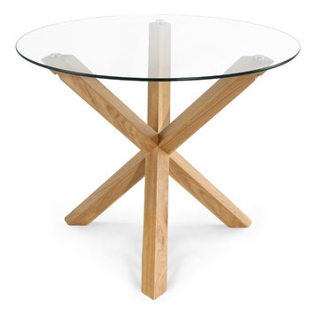 Poly and Bark Kennedy 37.4" Round Dining Table, Natural