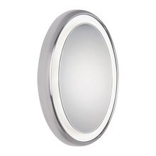 Lighted oval mirror