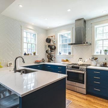 Washington, DC Eclectic Kitchen & Living Room Remodel