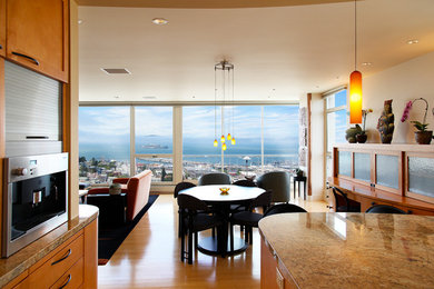 Example of a trendy dining room design in San Francisco