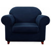 Subrtex 2-Piece Spandex Stretch Sofa Slipcover, Navy, Chair