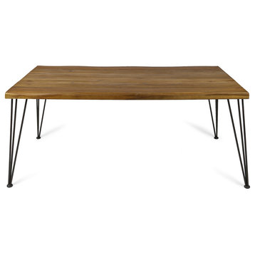 Eleanor Indoor 72" Rectangular Acacia Wood Dining Table