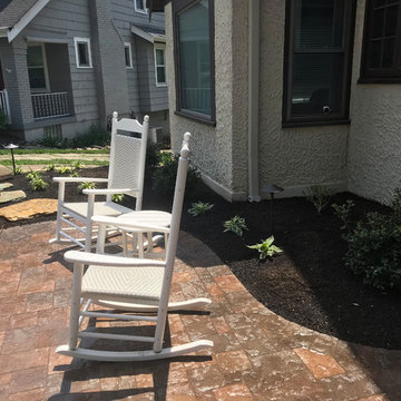 Front Paver Patio & Gathering Space, with Pathway and LED Lighting