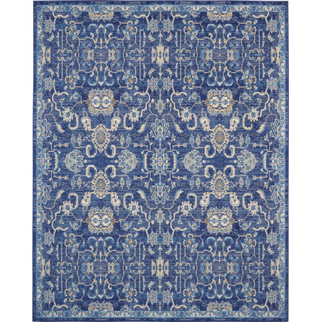 Nourison Grafix 7'10" x 9'10" Navy Vintage Indoor Area Rug