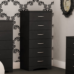 One Collection 6 Drawer Chest, Pure black - Products