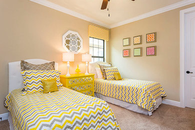 Trendy bedroom photo in Orlando