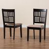 Jesper Modern, Beige/Dark Brown, Dining Chairs, Set of 2