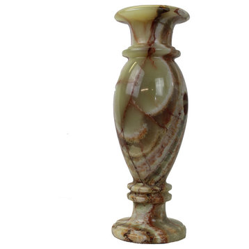 Natural Geo Multicolored Decorative Handcrafted 12" Onyx Vase
