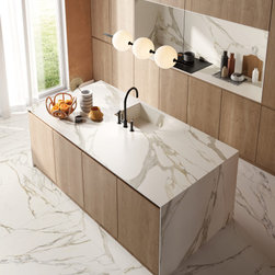DT-Calacatta Michelangelo Porcelain Slab-kitchen - Wall And Floor Tile
