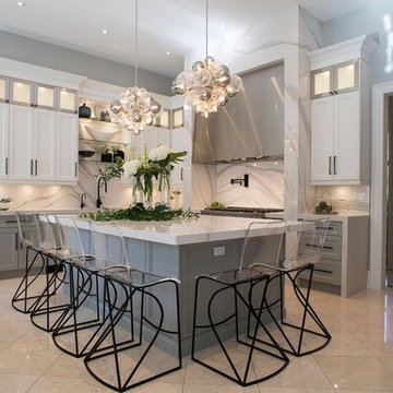 Stouffville Transitional Kitchen and Dining Room