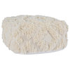 Lyla 100% Cotton 24 Wide Square Ivory Pouf By Kosas Home