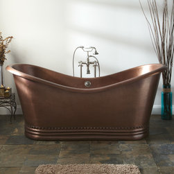 Paige Copper Double-Slipper Tub - Bathtubs