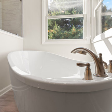 Warm Toned Bathroom Remodel