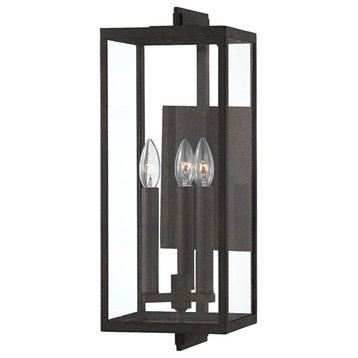 Troy Nico 3-LT Outdoor Wall Sconce B5513-FRN, French Iron