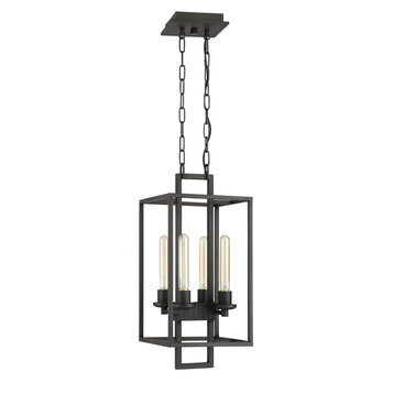 Cubic 4 Light Foyer In Aged Bronze Brushed (41534-ABZ)