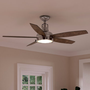 Luxury Traditional Ceiling Fan, Brushed Nickel, UHP9140, Pismo Collection