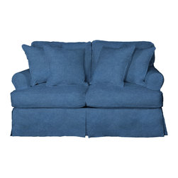Sunset Trading Horizon Loveseat - Slip Cover Set Only - Indigo Blue - Slipcovers And Chair Covers