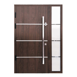 Modern Entry Door with Fingerprint Access System - Front Doors