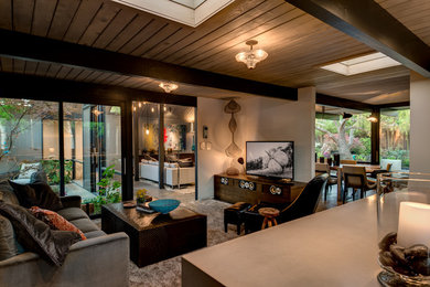 Inspiration for a transitional family room remodel in San Francisco