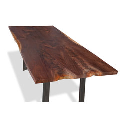 Walnut Steel Table - Dining Tables