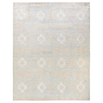 Eclectic, One-of-a-Kind Hand-Knotted Area Rug Light Blue, 7'10"x10'1"