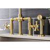 KS2337NX Bridge Kitchen Faucet With Brass Sprayer, Brushed Brass