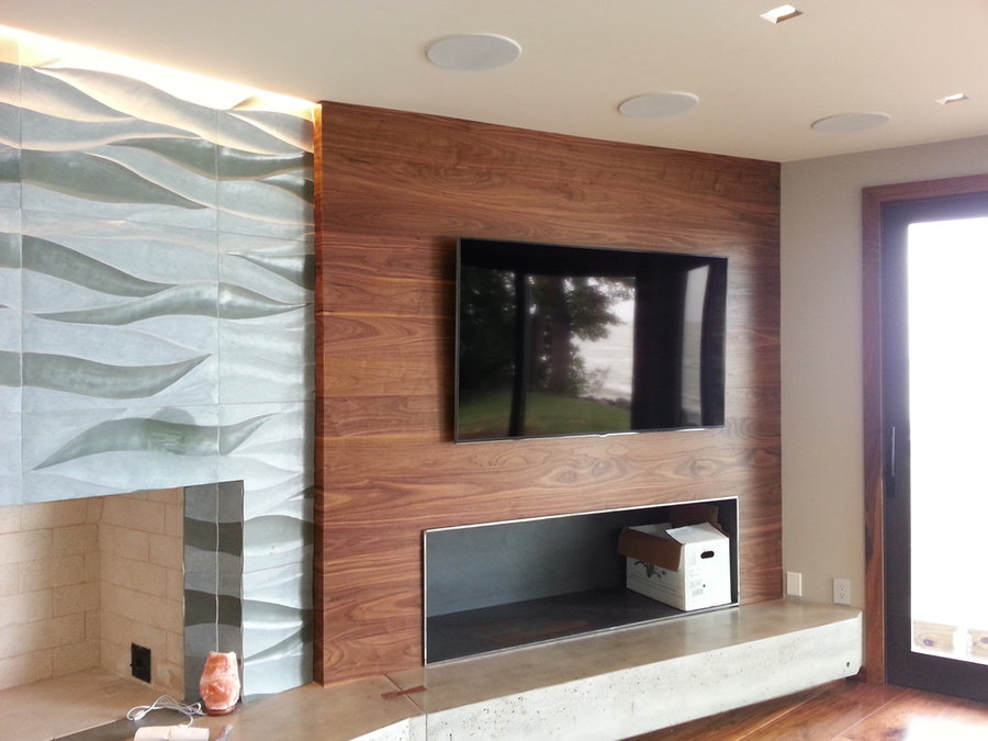 Contemporary Living Room Television Installation