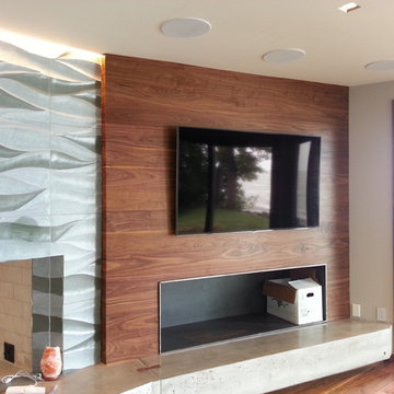 Contemporary Living Room Television Installation