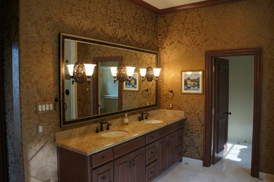 Inspiration for a mediterranean bathroom remodel in Dallas