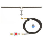 EasyFirePits.com - 74" 3-Piece Trough Burner and Complete Basic Propane Fire Pit Kit - The 74 inch Complete Basic Fire Table or Wall Fire Pit Kit, also known as the TB74CK, comes with Hose, Hi-Output Variable Regulator, and all Fittings.