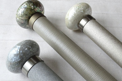 Wrapped & Tracked Curtain Poles / tracks